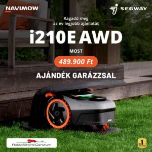 Segway Navimow i210E AWD robotfűnyíró + ajándék Navimow garázs 2026